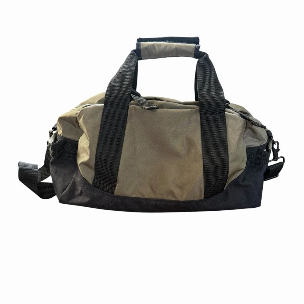LL Bean Nylon Duffle Duffel Bag Green Shoulder Strap Explorer Gorpcore Outdoors